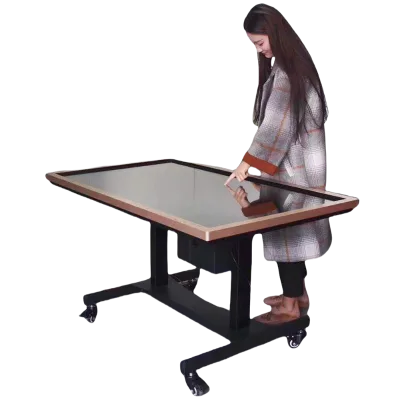 ITATOUCH Motorized TV Lift Cart with 90 Degree Tilt for 32 to 65 Inch Interactive Flat Panel and Smart TV Display Stand