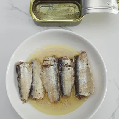 Top Quality 125g Canned Sardine in Vegetable Oil Club Can