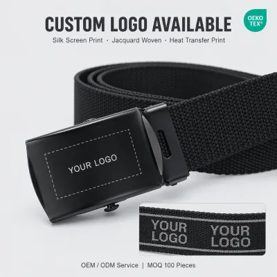 Belts Canvas Web Belt Fashion Style with Iron Buckle and Tip 54" Long | Adjustable Cut to Fit Many Colors