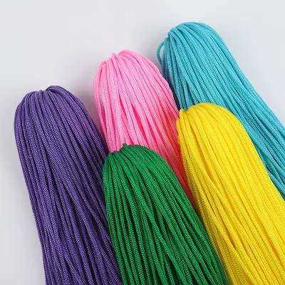 Source Factory Waterproof Nylon Accessory Cord 6mm 4-Pin Hollow Core 3600D, Fancy Rope for Shoes, Bags, Home Textile & Garments
