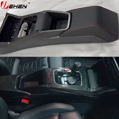 For  G80 G82 G87 G20 G22 G26 i3 i4 G42  2019-2026 M3 M4 Leather Interior Dry carbon fiber CSL console armrest assembly