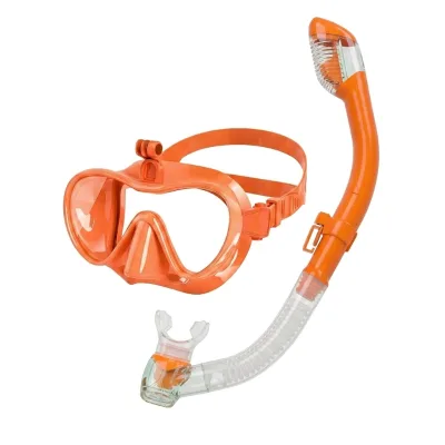OEM Customized Large Frame Full Dry Diving Glasses Adult Silicone Anti-fog Snorkeling Mask for Swimming Scuba Diving