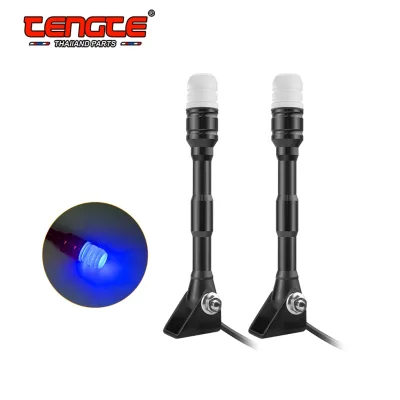 Motorcycle License Plate Frame Decorative LED Accessories Electric Scooter Racing Antenna Led Lamp Accessories
