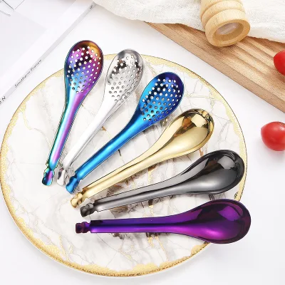 Harmony Classic Eco-Friendly 304 Stainless Steel Cavioli Spoon Rainbow Color Molecular Gastronomy Spherification Tool Plating
