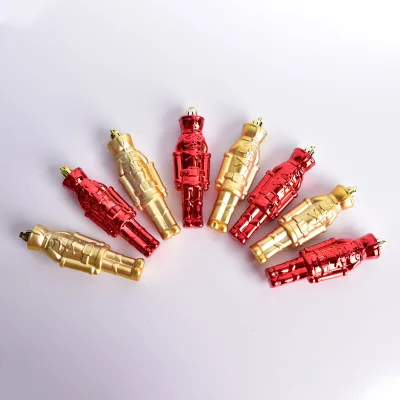 Golden Ice Strip Soldier Pendant Festive Christmas Decorations for Tree Mall Window Scene for Holiday Shopping