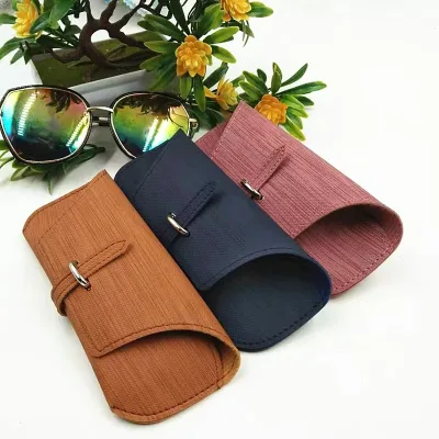 Factory High Quality Custom Logo Retro 170*30*70mm Vinyl Sunglasses Case Google Reading Glasses Low Price PU Glasses Box