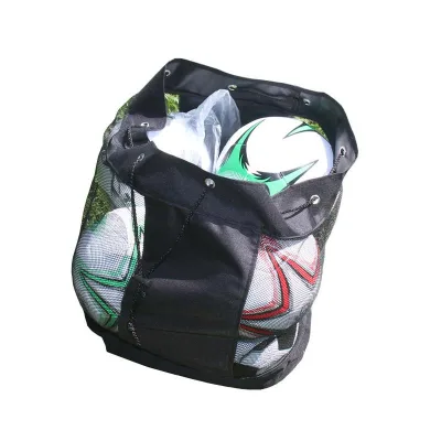 ActEarlier Large Capacity Mesh Drawstring Football Volleyball Soccer Ball Carry Bag for Basketball