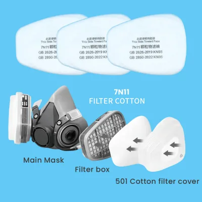 Particulate Filter Cotton for 6200 7502 6800 Respirator Mask GB 2626-2019 Replacement Dust Filters for Painting Sanding