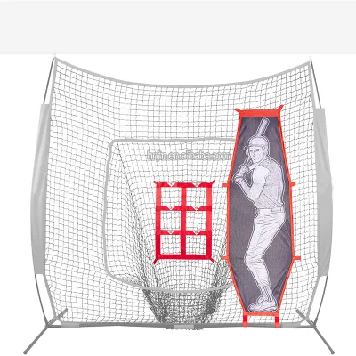 Factory Outlet 7'X7' Baseball Softball Practice Net,Pitching & Batting Net,Bonus Strike Zone and Bow Frame