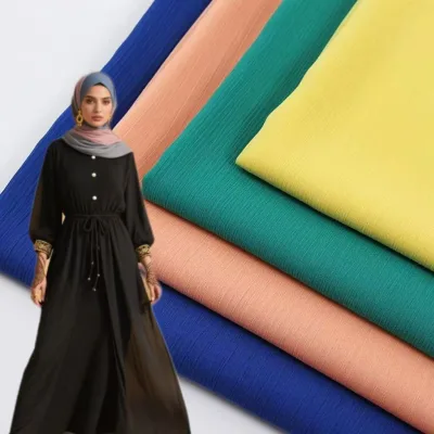 IN STOCK High Density Creped Chiffon Fabric 100%Polyester Lining 70gsm Georgette Fabric for Women's Clothing TURBAN