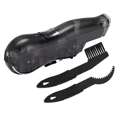 Portable Foldable Bicycle Chain Cleaning Kit with Brushes and Scrubber for Indoor Use Durable Mountain Bike Chain Wash