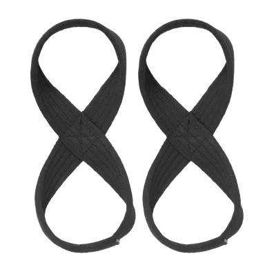 Custom Figure 8 Lifting Straps Strong Stitching Non-Slip Adjustable Durable Thick Powerlifting Wrist Straps for Training