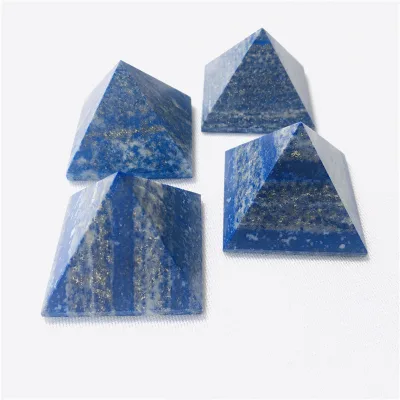 Wholesale Natural Crystal Crafts All Kinds Crystal Pyramid Healing Lapis Lazuli Carving Pyramid for Decoration