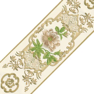 Jacquard Ribbon Custom Color Embroidery Lace Trim for Home Decoration Fashion Custom Woven Jacquard Ribbon Trim