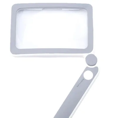 SuoShiLe High-Power High-Definition Handheld Folding Portable Reading Magnifying Glass for Elderly 10 Lights Black CE Certified