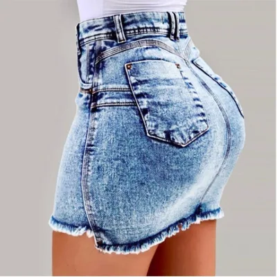 R30033S 2023 European and American Women's Denim Skirts Sexy High Waist Denim Hip Skirt Woman Black Skirt 4 Colors 6 Sizes