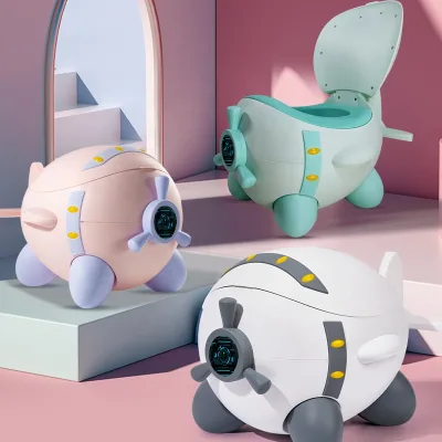 Factory Sale Baby Toilet Plastic Children Potty Airport Shape Baby Pot