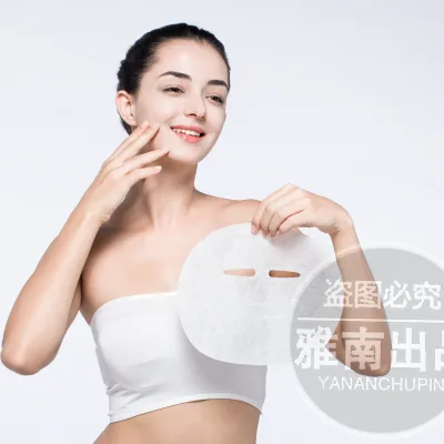 Cotton Facial Mask Paper Spunlace Dry Non Woven Mask Sheet Fabric Mask Custom Fiber Paper Nonwoven Fabric Plain Stripes White
