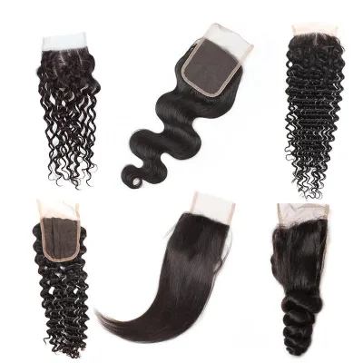 4x4 5x5 6x6 7x7 Swiss Lace Closure 100% Brazilian Human Hair Transparent Lace Closure13*4 13*6 HD Lace Closure Frontal