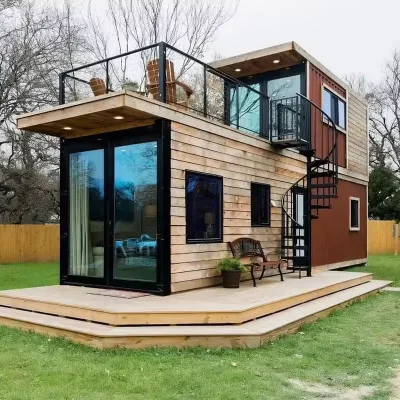 Modern Portable Outdoor Tiny Steel Structure Modular Container House Waterproof Mobile Sandwich Panel Architecture for Home