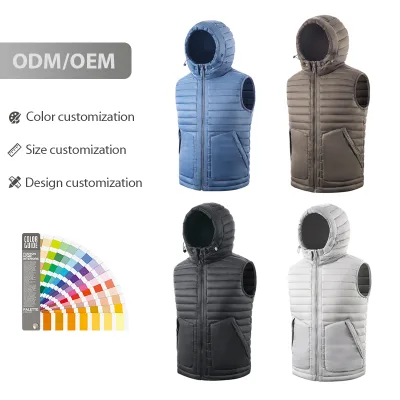 Chalecos Para Ninos Sin Mangas Diseno Personalizado OEM De Invierno Color Azul Niebla Modelo L5009