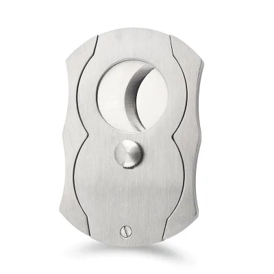High Quality Luxury 0.9 Hole Diameter Cigar Cutter 420J2 Black Stainless Steel for Cigar Accessories