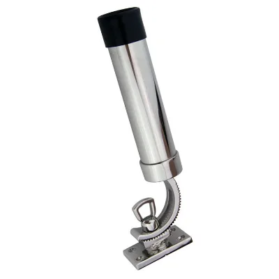 Clamp-on Adjustable Fishing on Rod Holder AISI316 Stainless Steel for Ship Rod Holder With Drain