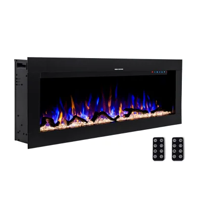 New Design 50" High-end Electric Fireplace Insert with Ember Bed Light for Premium Stores