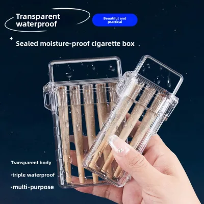 Custom High Transparent Moisture-proof Plastic Modern Minimalist Protective Cigarette Case 5 Roll-up Slots Portable Thickened
