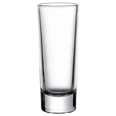 Hot selling business creative shot glass custom clear simple shot glass with logo