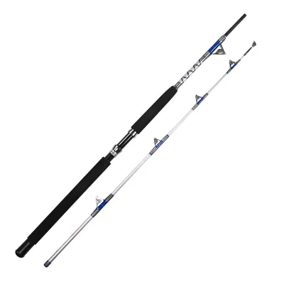 Wholesale Heavy Weight 1.98 2.1 Meter  EVA Handle Pulley Guide Ring  Trolling Rod for Sea Fishing Boat Fishing Rod