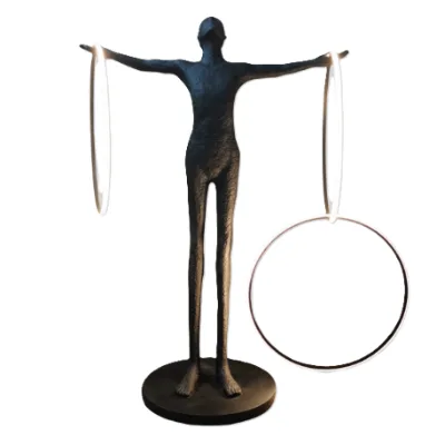 Humanoid Art Statue Floor Lamp Living Room Light Luxury Modern Creative Exhibition Hall Decorative Floor Lamp