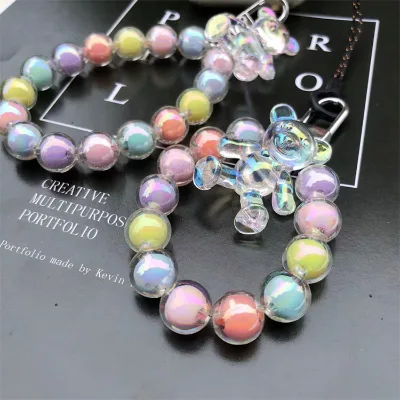 New Arrival Hot Style Sublimation Phone Charm with Acrylic Beads Pendant