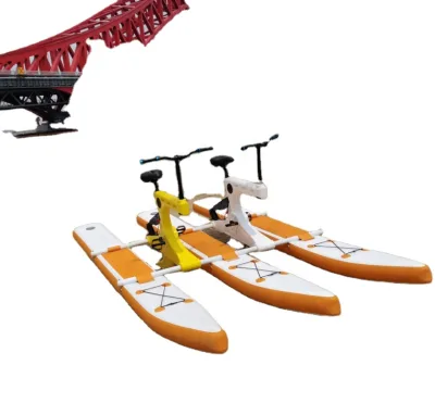 Inflatable Floating Sea Cycle Water Hydrofoil Bike Pedal Boat with Steel & Aluminum Construction for Home & Resort Use