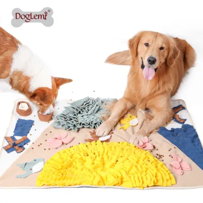 OEM Machine Washable Soft Pet Snuffle Mat Comfortable Dog Training Blanket Summer Cartoon Style Cooling Mat for Dogs and Cats