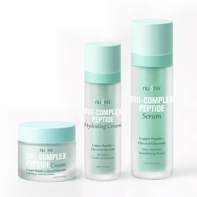 OEM Blue Copper Peptide Anti-Aging Firming Brightening Facial Cream Skin Care Lotion for Sensitive Skin