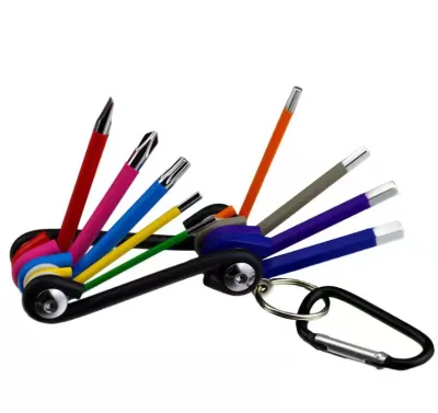 Big qty mini 9pcs colorful small allen wrench set combination screwdriver tools