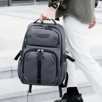 Marksman Practical Business Laptop Backpack Water Resistant Multi Layer Storage Breathable Mesh Shoulder Straps for Work Trip