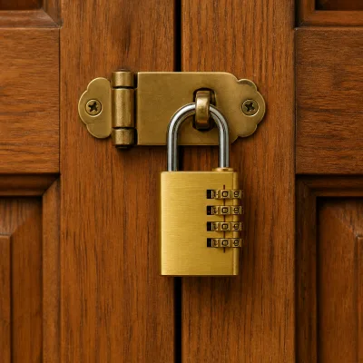 4 Digital Brass Combination Padlock 284 384 Copper Password Lock