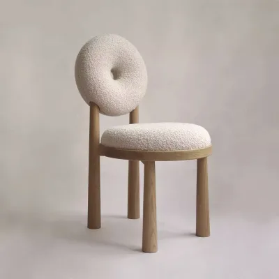 Modern Minimalist Living Room Backrest Dining Chair Scandinavian Coffee Shop Donut Chair Bedroom Chair