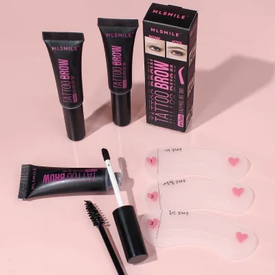 Long-lasting Non Smudging Waterproof Sweat Resistant Easy to Color Three Color Eyebrow Glue Tattoo Brow Gel