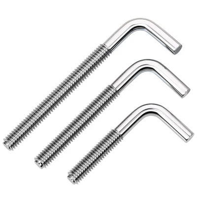 Carbon Steel Galvanized L Type Foundation Anchor Bolts Hex square Head Bolts