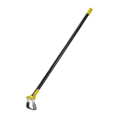 Two-Headed Stainless Steel Cross-Border Garden Hoe with Stirrup Ring Plastic Handle Black Color 1 Year Warranty