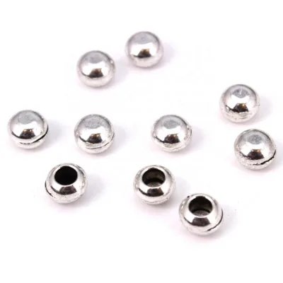 Metal Spacer Beads Metallic Plated Round Beads Jewelry Bracelet Making End Stopper Beads for Jewelry Making 3.0mm
