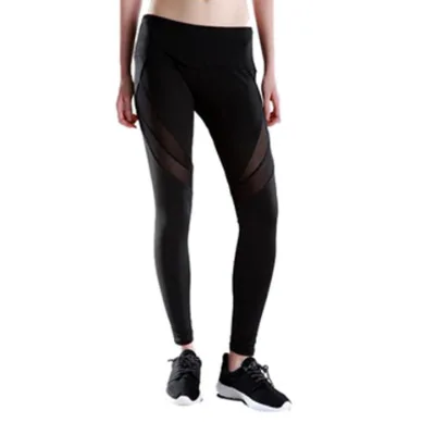 New style women yoga pants capri in see through design