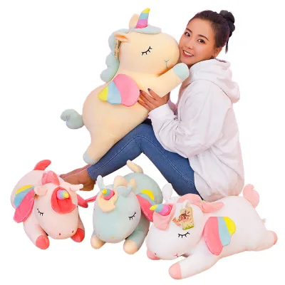 Creative 100cm Angel Unicorn Stuffed Plush Toy Cheap Various Sizes Rainbow Unicorn Wholesale