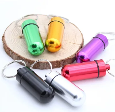 Portable Mini Keychain Metal case Holder Aluminum Alloy Cigarettes Pocket Box