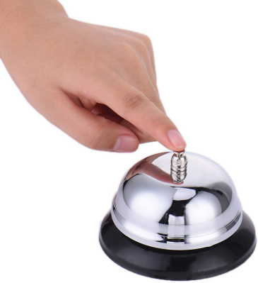 Metal Silver Gold Call Bell Hotel Front Desk Door Ring Bell