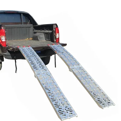Single Aluminum Motorcycle Ramp Dirtbike Truck Loading Ramps Vehicle Stand for Convenient Storage