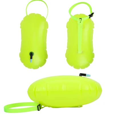 High Quality Pvc Outdoor Inflatable Safety Swimming Bubble Flotation Bag Swim Buoy for Open Water Swimmers and Triathletes